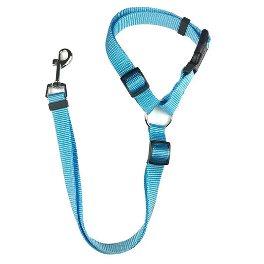 CEINTURE DE SÉCURITÉ RÉGLABLE POUR CHIEN & CHAT – FIXATION APPUI-TÊTE