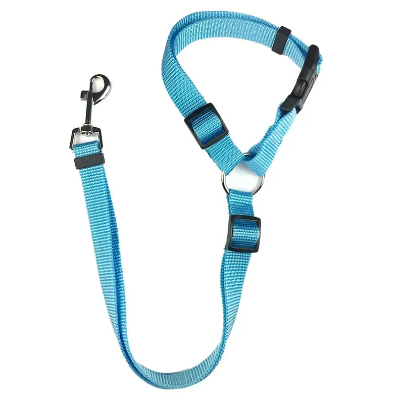 CEINTURE DE SÉCURITÉ RÉGLABLE POUR CHIEN & CHAT – FIXATION APPUI-TÊTE